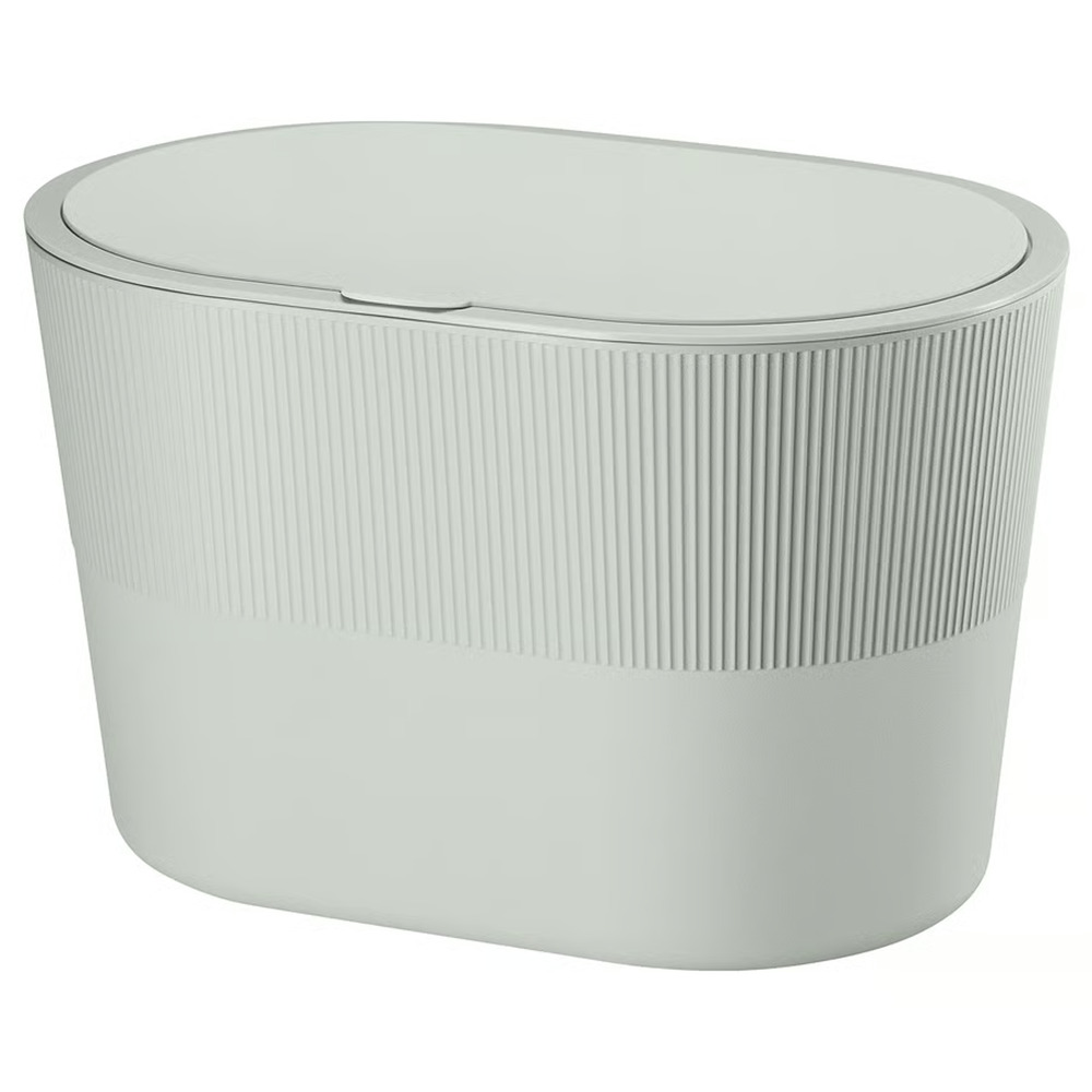 IKEA KINNASJÖ Trash Can With Lid Self-Adhesive/Green, 1 gallon (005.918.56) NEW